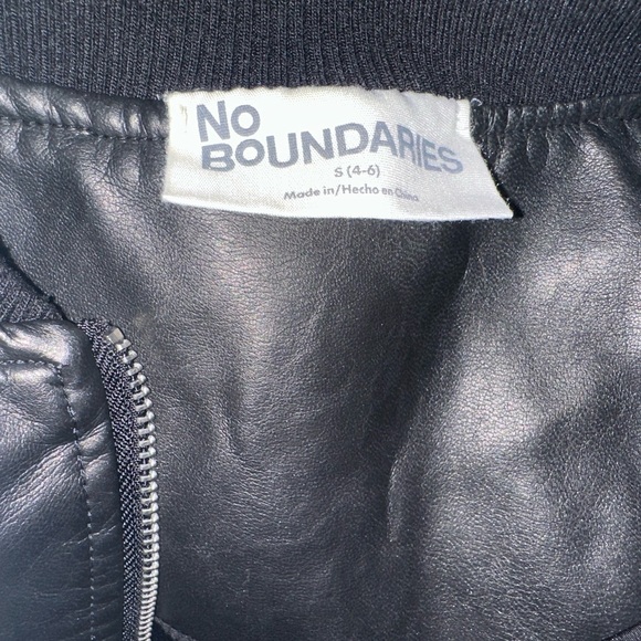 No Boundaries Black Bomber Jacket - Picture 5 of 6